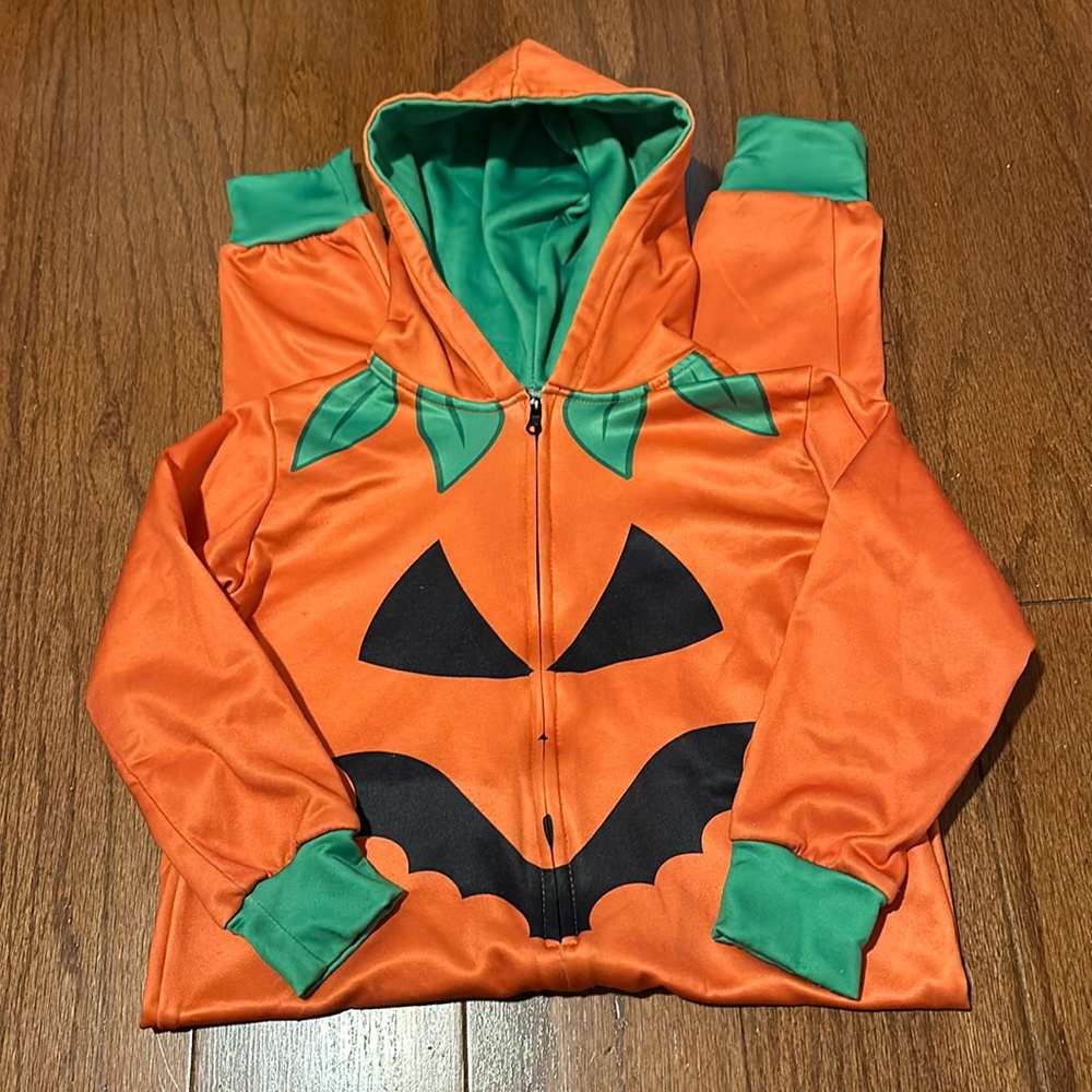 Amazon Halloween Pumpkin Costume Onesie Pajamas —kids 2-3